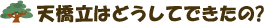 天橋立はどうしてできたの?