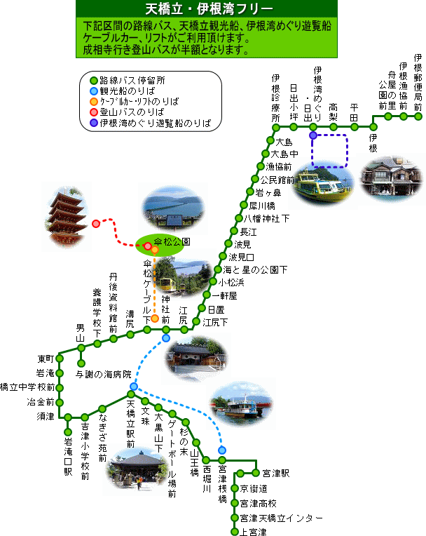 天橋立・伊根湾フリー